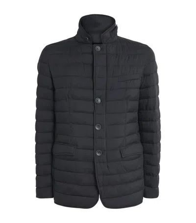 Herno Quilted Down Jacket Casual Jackets And Parka Blue In Black