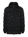 Herno Drawstring Hood Down Jacket In Black