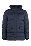 Herno L Eskimo Hooded Nylon Down Jacket In Blue