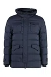 Herno L Eskimo Hooded Nylon Down Jacket In Blue