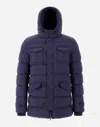 Herno L Eskimo Hooded Nylon Down Jacket In Blue