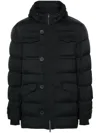 Herno Flap Pockets Padded Coat In Black