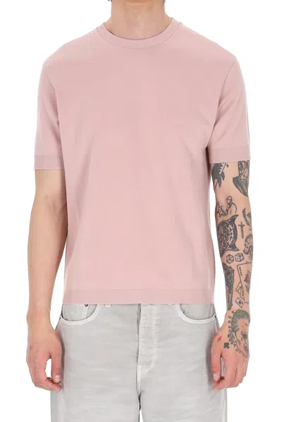 Herno Light And Natural Mini Short Sleeve T-shirt For Men In Pink