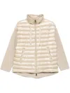Herno Light Beige Down Jacket In White