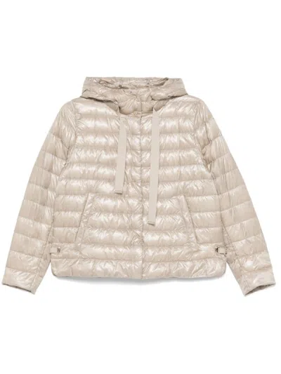 Herno Light Beige Ultralight Jacket With Goose Down Padding In Neutral
