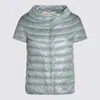 Herno Short-sleeve Jacket In Azzurro Nuvolato