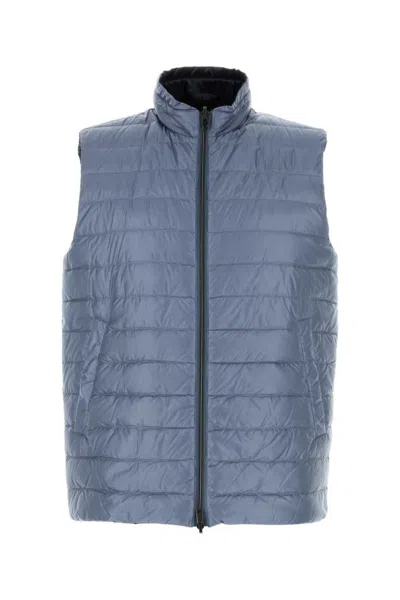 HERNO LIGHT BLUE NYLON REVERSIBLE JACKET