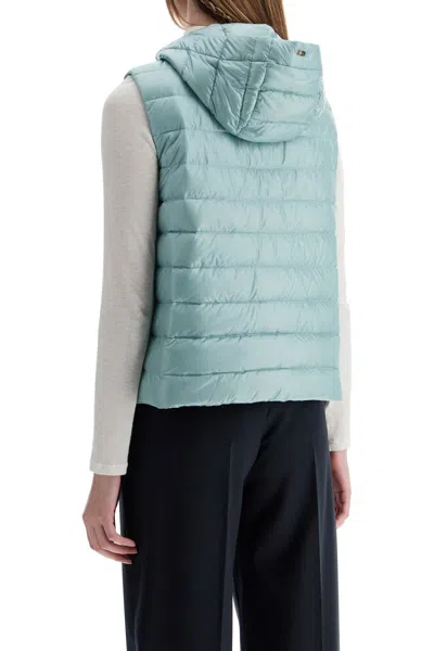 Herno Reversible Funnel-neck Down Gilet In Blue