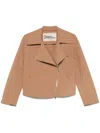 Herno Camel Brown Jacket With Spread Collar