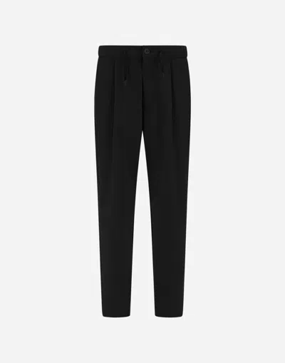 Herno Light Comfort Stretch Woven Trousers In Black
