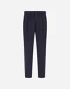 Herno Light Comfort Stretch Woven Trousers In Blue