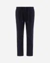 Herno Woven Pants In ネイビーブルー