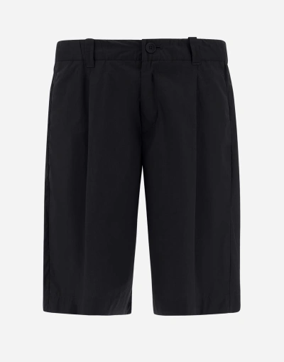 Herno Light Cotton Stretch And Ultralight Crease Trousers In Navy Blue