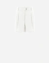 Herno Light Cotton Stretch Shorts In White