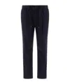 Herno Light Cotton Stretch Trousers In Black