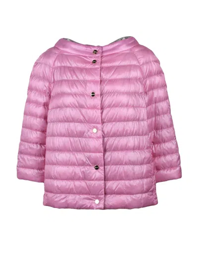 Herno Light Down Cape - Pink