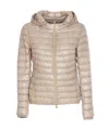 Herno Drawstring Hooded Puffer Parka In Beige