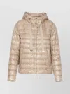 Herno Light Gray Reversible High Neck Down Jacket In Technical Fabric Woman