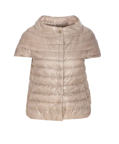 Herno Light Down Vest In Beige