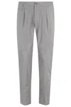 Herno Resort Trousers In Melange Suede Effect In Gray