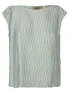 Herno Light Green Embossed Jersey Top In Green