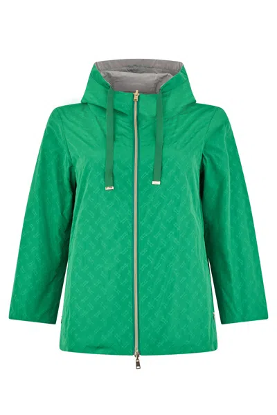 Herno Light Green Jacket With Adjustable Hood