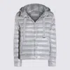 Herno Light Grey Down Jacket In Silver