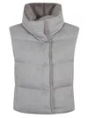 Herno Zipped High-neck Gilet In Grey