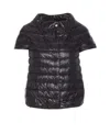 Herno Short-sleeve Snap-front Quilted Puffer Jacket In Black