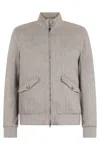 Herno Light Linen Jacket In Gray