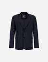 Herno Light Matt Blazer In Blue
