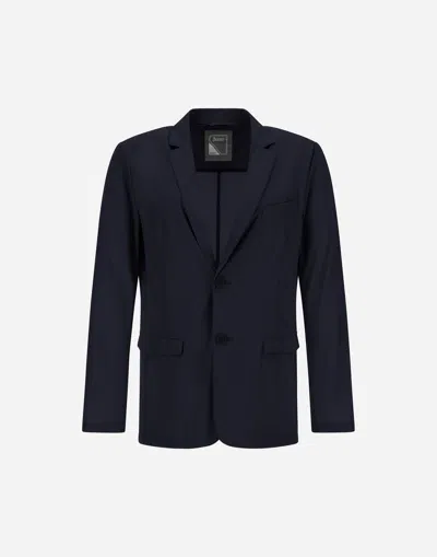Herno Light Matt Blazer In Blue