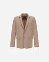 Herno Light Matt Blazer In Brown