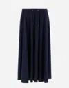 Herno Pleated Nylon Skirt In Blue