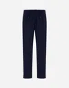 Herno Trousers In Light Nylon Stretch In Blue