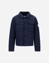 Herno Light Nylon Stretch Shacket In Blue