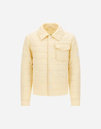 Herno Light Nylon Stretch Shacket In Ivory