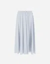 Herno Drawstring Pleat Detailed Skirt In Blue