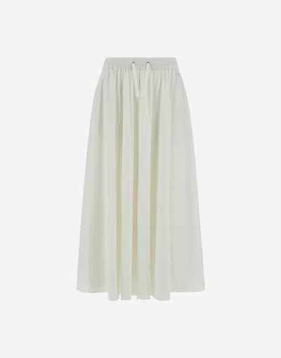 Herno Light Nylon Stretch Skirt In Neutral