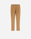 Herno Light Nylon Stretch Trousers In Camel