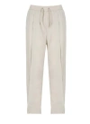 Herno Women's Light Stretch Nylon Trousers In White