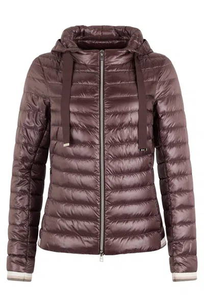 Herno Light Padded Jacket In Brown