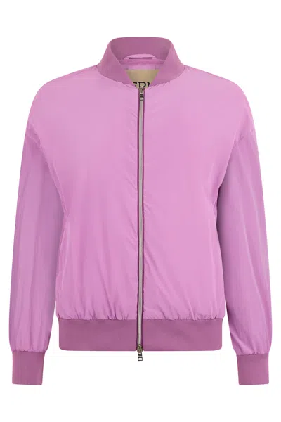 Herno Light Pink Jacket With Comfortable And Versatile Zipper