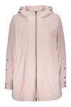 Herno Light Pink Lightweight Jacket With Hood And Zip In Pink