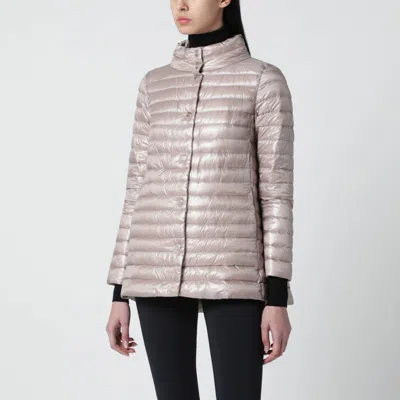 Herno Light Pink Quilted Nylon Padded Jacket