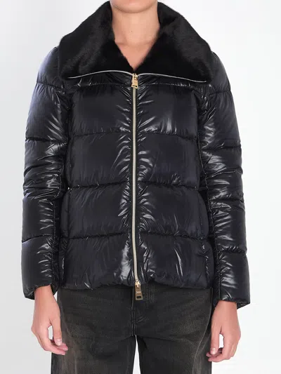 HERNO HERNO LIGHT PUFFER WITH COLLAR FUR