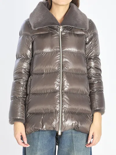 HERNO HERNO LIGHT PUFFER WITH COLLAR FUR