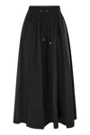 Herno Light Stretch Nylon Skirt In Black