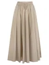 Herno Women Maxi Beige Dress With Drawstring In Stretch Polyamide Woman In Neutral