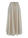Herno Women Maxi Beige Dress With Drawstring In Stretch Polyamide Woman In Neutral